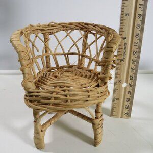 Wicker Chair 4 1/4" tall Doll Chair Vintage